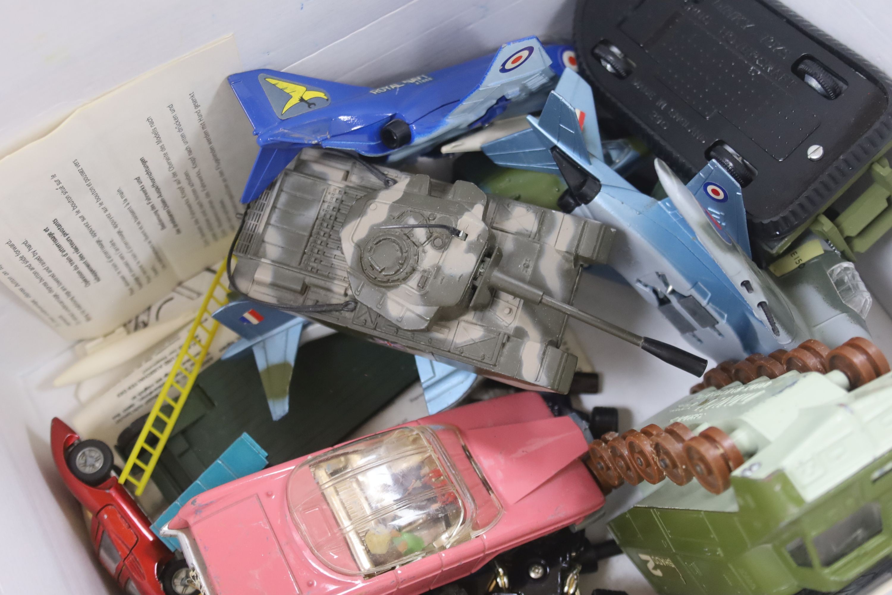 A group of Dink toys diecast models including and a Triang mother and pram etc.